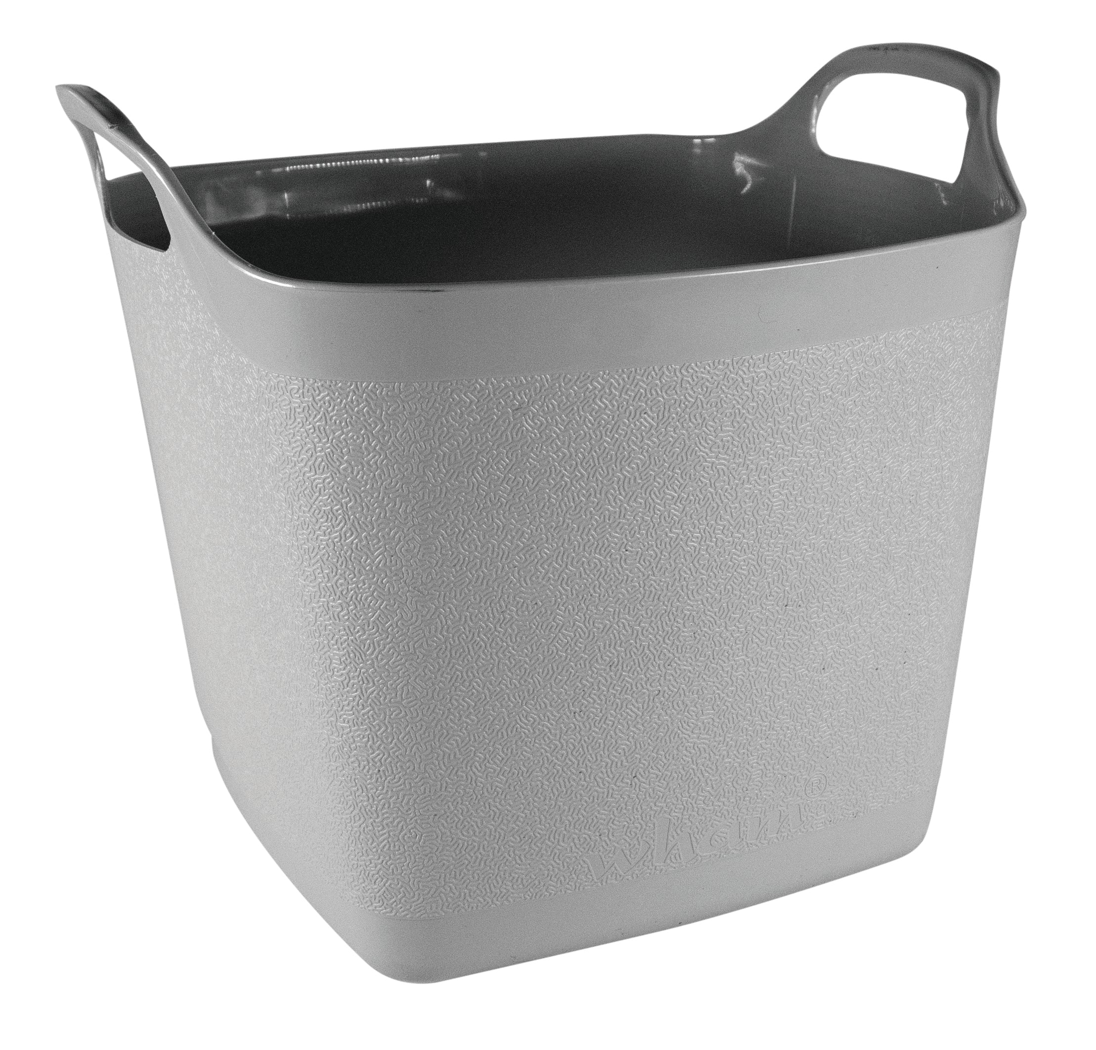 15L SQUARE PLASTIC FLEXITUB GREY - Image 3