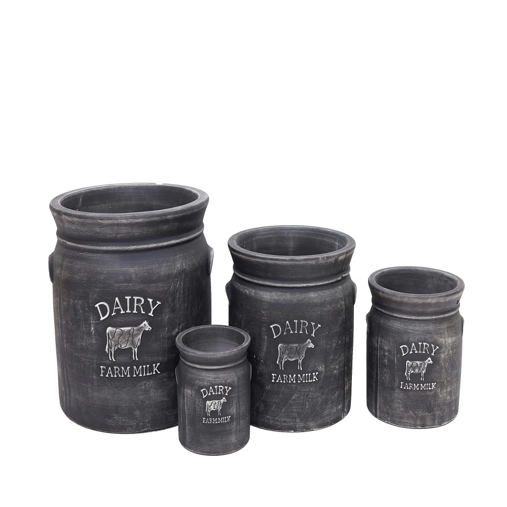 30Cm Dairy Matte Black Pot