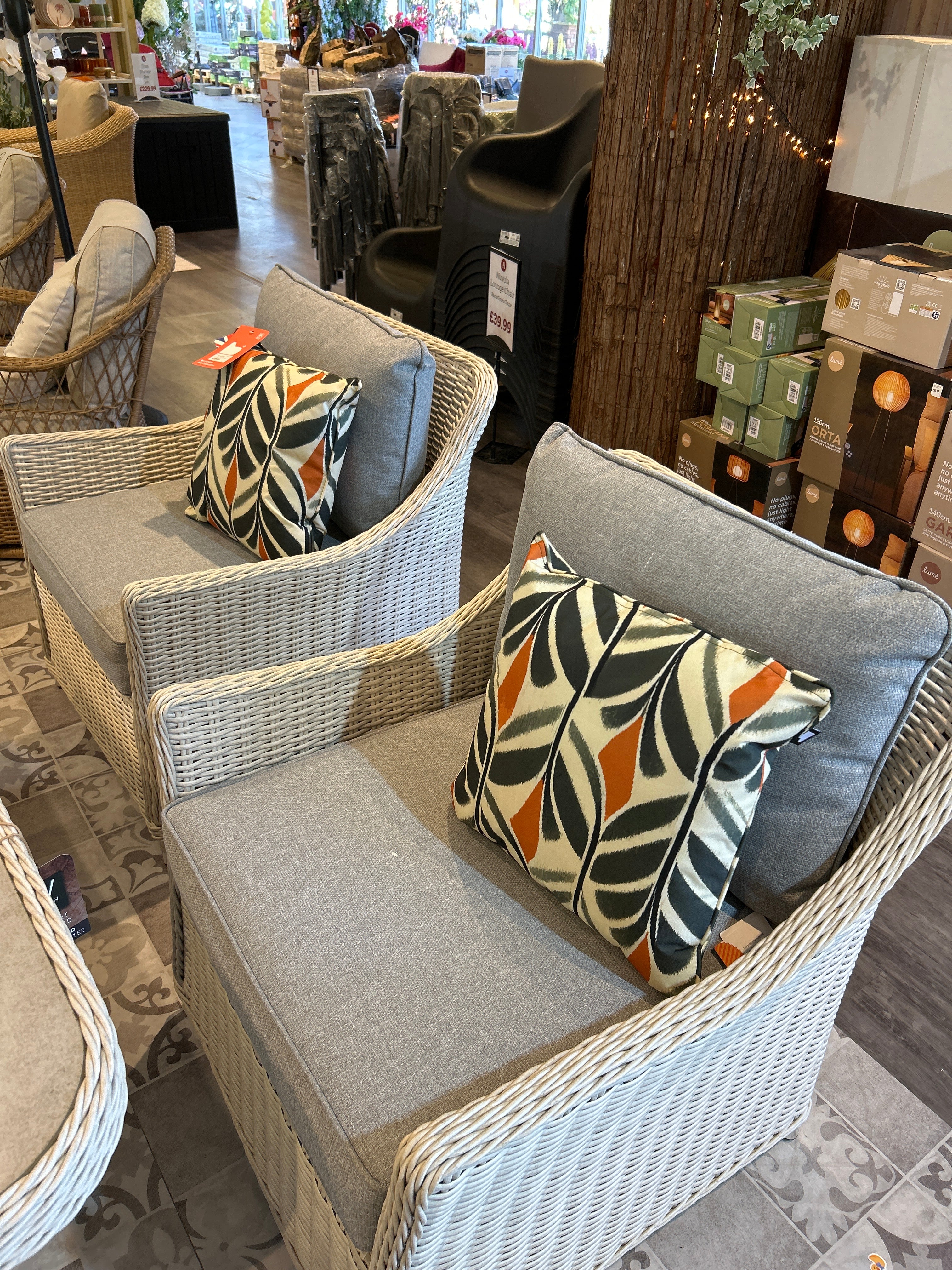Antigua Rattan Lounge 6 Piece Furniture Set – Pearl & Ash Grey - Image 3