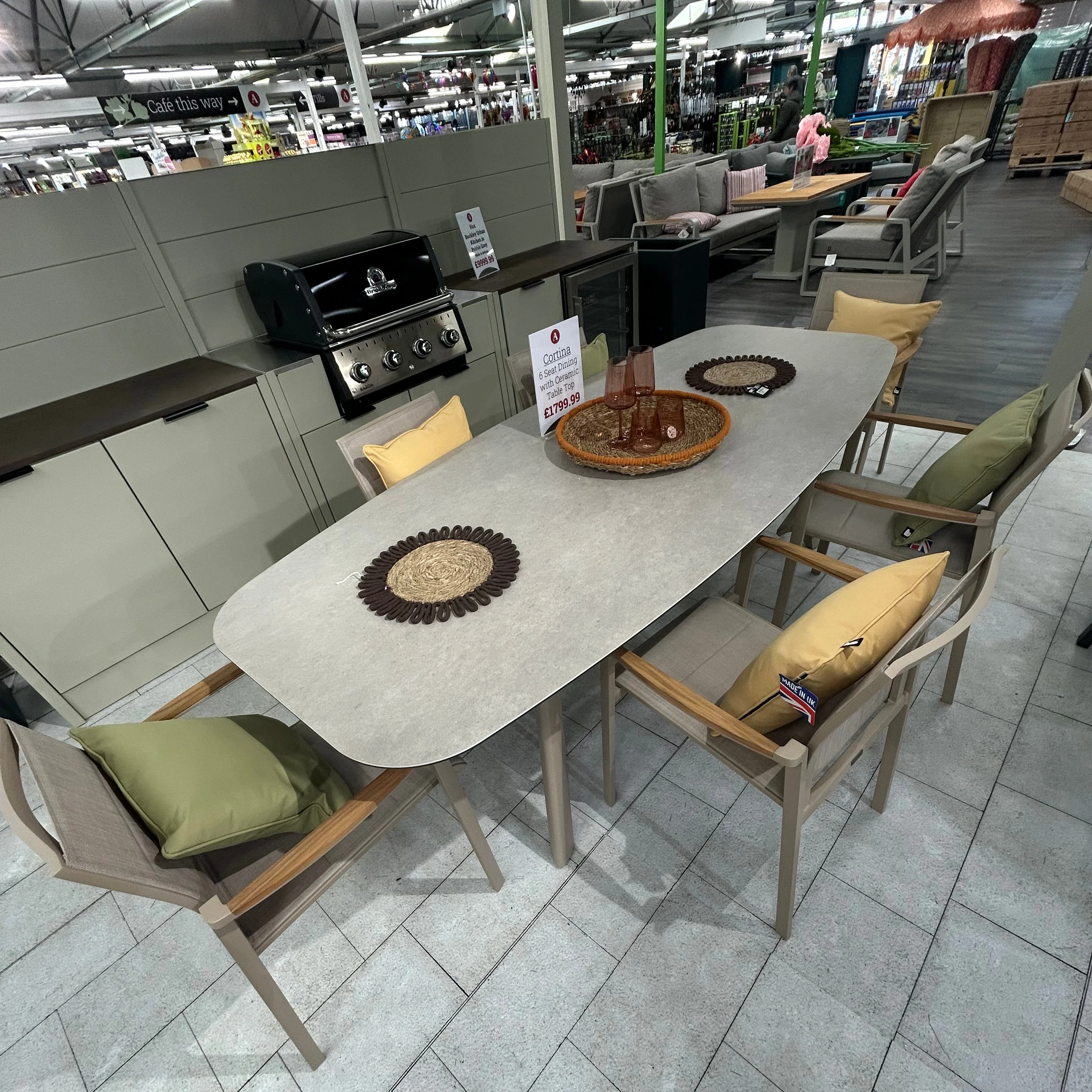 Cortina 6 Seat with Manolo 240cm Barrel Ceramic Dining Table - Image 4