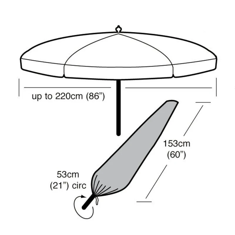 Small Parasol Cover Black